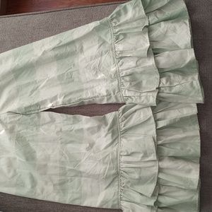 Persnickety Green Striped Ruffle Pants